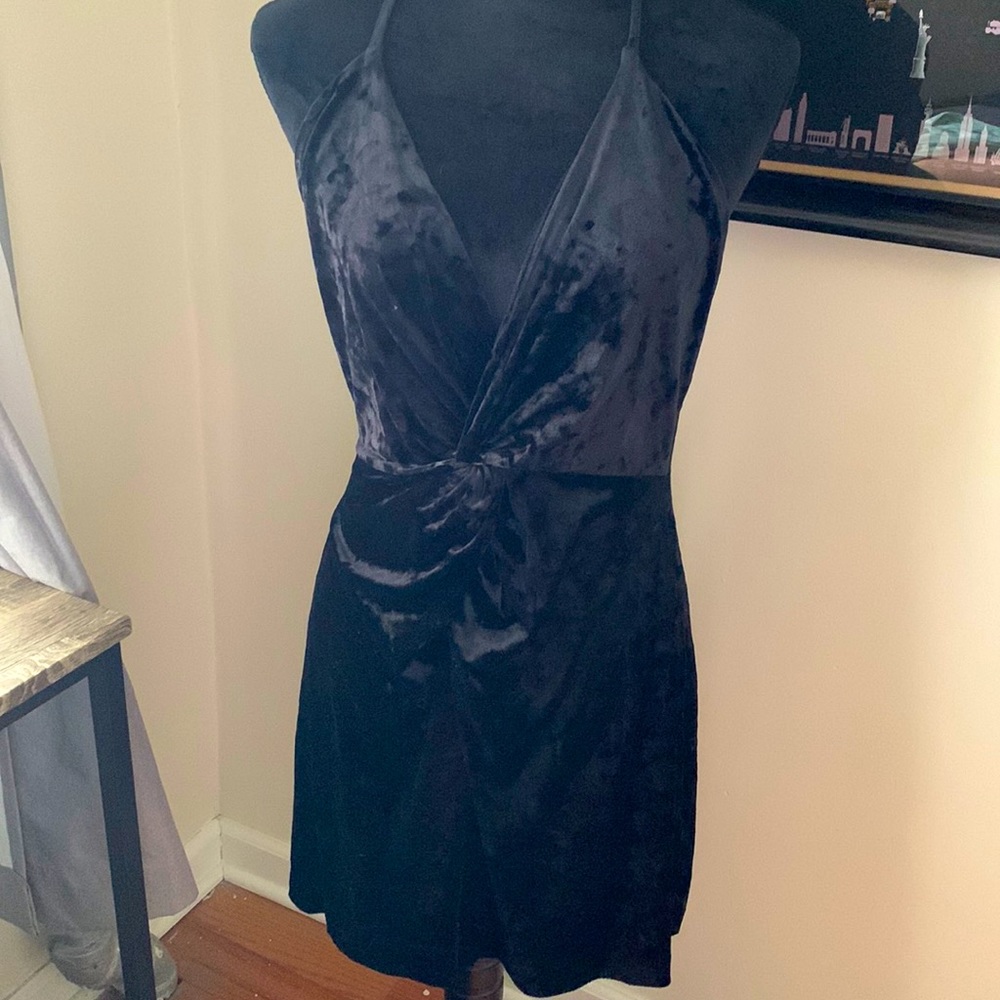 Zara Black Velvet Mini dress